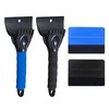 2Pcs Car Ice Scrapers And 2Pcs Car Scrapers, Winter Snow
