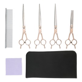 Pet Comb Grooming Kit Pet Hair 7 Inch Double Tail Trimming Scissors Set for Dogs Cats Rabbits Hamsters
