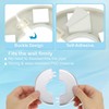 PATIKIL Wall Split Flange 2.01" (51mm),ABS Round Self-Adhesive Escutcheon Plate