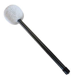 Arborea 45x9cm Gong Mallet for 24"-32" Gong Beige Soft Velvet Head Stainless Steel Handle Instrument Accessories for Meditation, Sound Healing Therapy and Yoga（Medium)