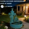Metal Solar Bird Bath Fountain with Backup Battery, Solar Water