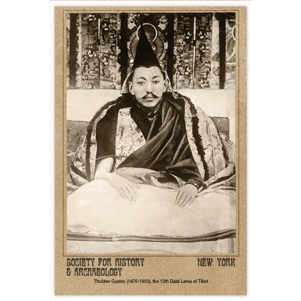 13th Dalai Lama of Tibet Thubtan Gyatso 1920 PHOTO CARD