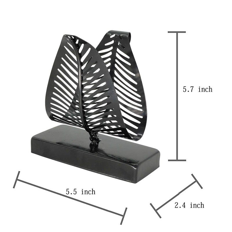 OwlGift Freestanding Modern Napkin Holder with Leaf Design, Tabletop Tissue