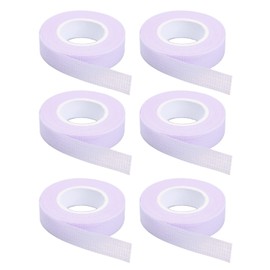 JASSINS 6 Rolls Eyelash Tape, Adhesive Fabric Eyelash Tapes, Adhesive Breathable Micropore Fabric Tape for Eyelash Extension Supply,9 m/10 Yard Each Roll (Light Purple)