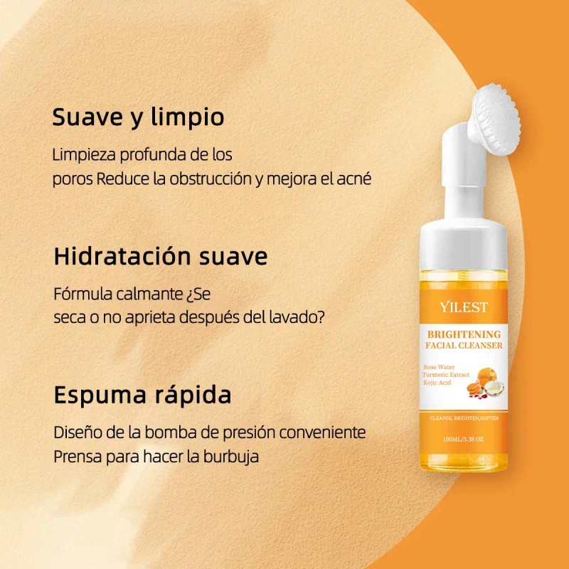 Limpiador Facial Espuma Hidra Todo Tipo Aclara Antimanchas