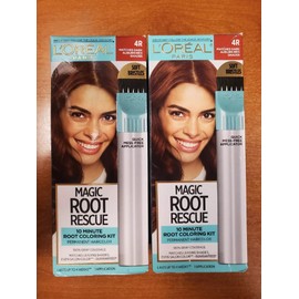 2 Pk: L'OREAL Magic Root Rescue 10 Min Root Coloring Kit *4R Dark Auburn* R7P2a