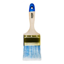 Hardy Series 42 Flat Brush for Painting with Acrylic Paints and Varnishes, Efficient and Evenly Covering, Synthetic Bristles and Wooden Handle, Set of 6, Width 75 mm
