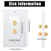 8 Pack Single Gang 1.0 Speaker Wire Wall Plate (Banana
