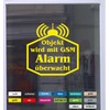 Alarm Secured Surveillance Security GSM Sticker Label Showcase