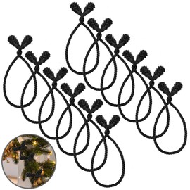 Shappy 12 Pieces Christmas Garland Ties for Banister Christmas Decorative Reusable Flexible Twist Ties for Garland Staircase Home Decoration Holiday Craft Wrapping (Black)