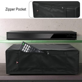TXEsign Dust Cover Compatible with YAMAHA R-S202BL/Sony STRDH590/STRDH190, Nylon Protective Case with Zipper Remote Bag for Stereo Receiver, Projector, Amplifier, Turntable