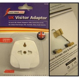 Visitor To Uk Adapter Plug (2pin To 3pin) (4633)