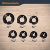 POWERTEC Drill Bit Stop Collar Set, 7 Piece Set Adjustable