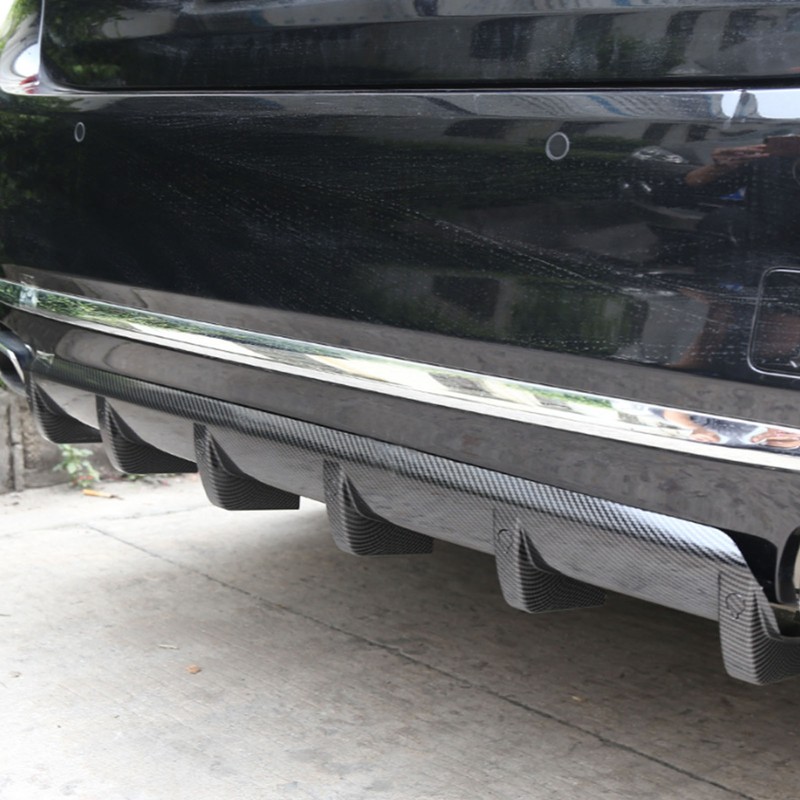 93cm Rear Bumper Diffuser Carbon Fiber Pattern Sporty Style Shark