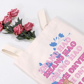 MEIKIUP K-Pop Zerobase1 Tote Bag Korean ZH Fans Gifts K-Pop Music Lover Gift K-Pop ZB1 Merchandise Concert Merch (CA ZH TB)