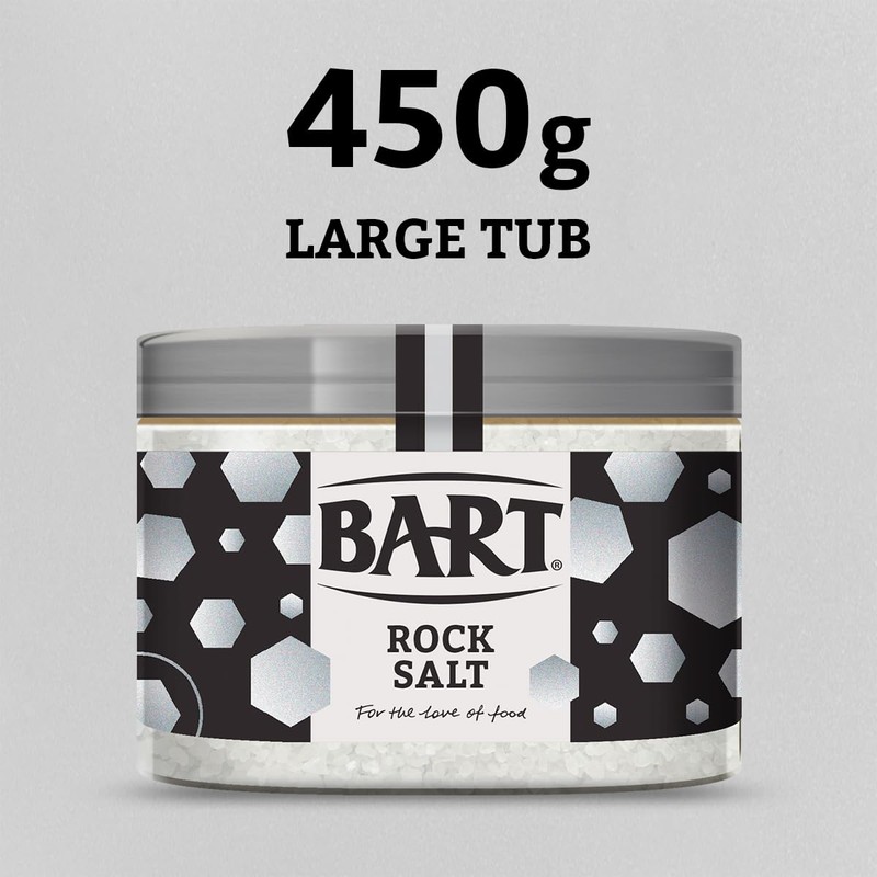 BART Rock Salt Large Jar - Coarse, Opaque Crystals -