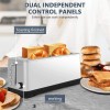 Ultra Wide Long Slot 4-Piece Red Dual Control Toaster 1.5