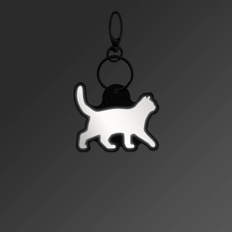 Reflexy Cat in Side Profile Reflector Pendant - Recycled Felt