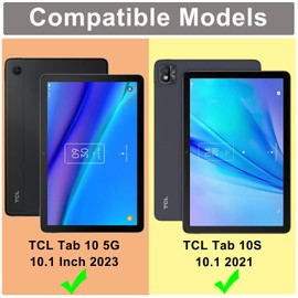 ATOOZ for TCL Tab 10 5G Case 10.1 Inch/TCL Tab 10S Tablet Case 10.1 Inch TCL Tab 10 5G Tablet Case Kids Boys Girls TCL Tab 10S 9081X/9080G/9183W Case with PC Stand (Rose)