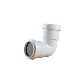 Pushfit 32mm Waste Pipe 90 Degree Bend - White - Pack of 2