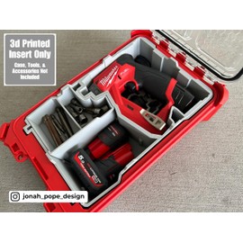 Generic Jonah Pope Design 3d Printed Insert designed for M12 Installation Driver and Packout Organizer V2 (Insert only) (Industrial Gray)