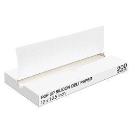 EcoDispose Precut POP UP Deli Paper Sheet Pack of 200, Interfolded Heavy Paper for Food Wrap and Serving (12" x 10-1/2", White）