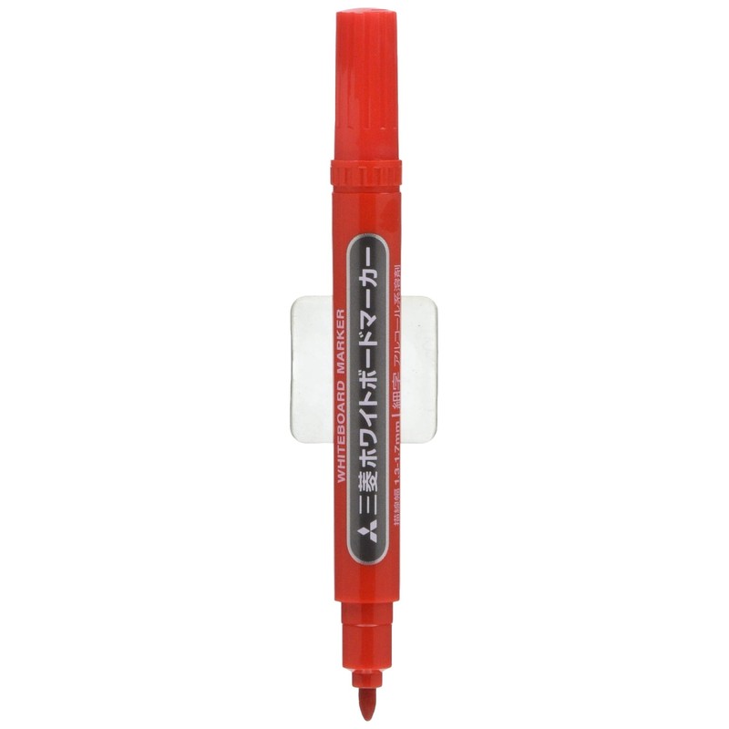 Mitsubishi Pencil, Dry Erase Markers, Fine Point, Round Point, Red,