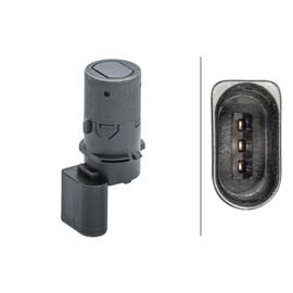HELLA 6PX 358 141-451 Parking Sensor Straight 3-Pin Plugged Paintable