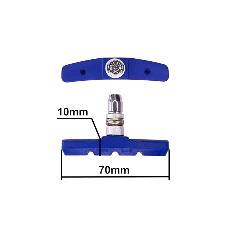 cyclingcolors 4 x Bicycle Brake Shoes 70 mm for V-Brake