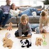 Hopearl Hopping Rabbit Interactive Electronic Pet Plush Bunny Toy with