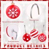 Zhengmy 12 Pcs Christmas Shower Curtain Hooks Small Red Christmas