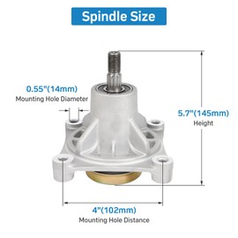 GCCSJ (3 Pack) Spindle Assembly Compatible with 604214 for Hustler Raptor Limited Raptor 36 42 52 inch Lawn Tractors Mandrel Assembly