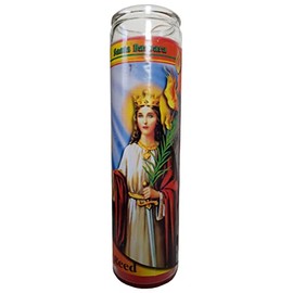 Santa Barbara Red Pillar Devotional Candle