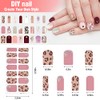 Calcomanías uñas esmalte pegatina, 8 Hojas envoltura completa 3D calcomanías