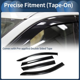 INFINAUTO Window Deflectors Side Window Vent Visors for Kia Sorento 2016 Black Rain Guards Sun Visors Wind Vent Visors Window Vent Shades