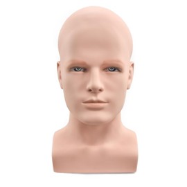 Davinona Male Mannequin Head Professional Manikin Head for Display Wigs Hats Headphone Mask Sunglasses Jewelry and Scravat Display Stand (Skin Color)