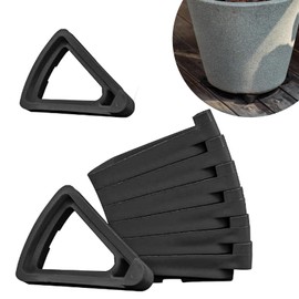 alalalight 12PCS Flower Pot Risers Toes，Invisible Plant Pot Feet for Outdoor Planters，Indoor Secure Compressive Environmental Triangular Lifters Supports (Small Black)