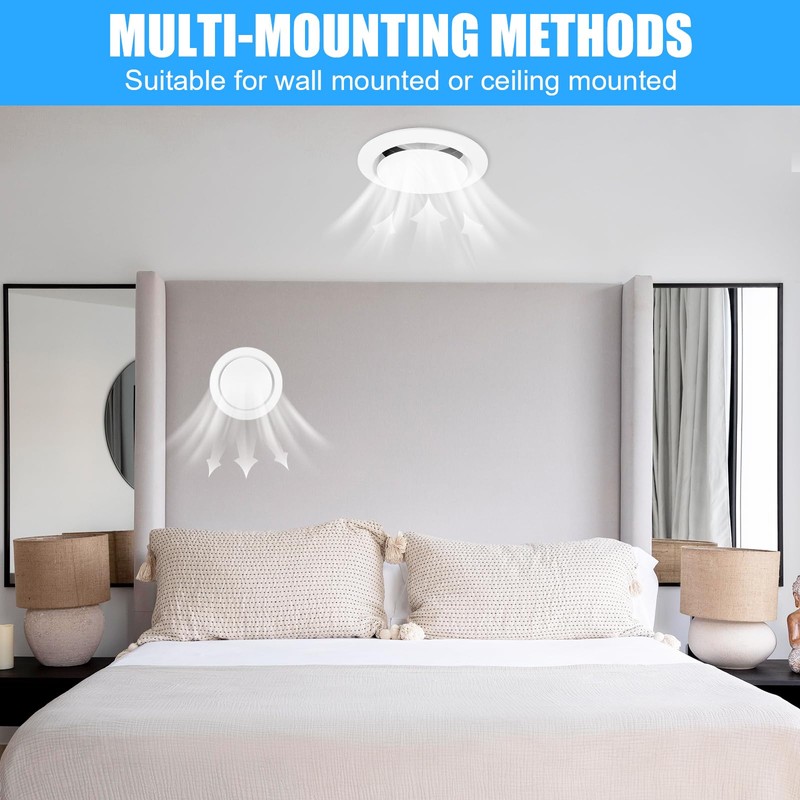 6 Inch Soffit Vent, Adjustable Air Vent Cover, ABS Round