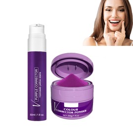 Dyceittdia 2pcs Zahnpasta, v34 50ml Lila Zahnpasta und v34 30g Zahnpuder, Weiße Zähne, Zahnsteinentfernung, Fresh Breath Zahnpulver, toothpastes1