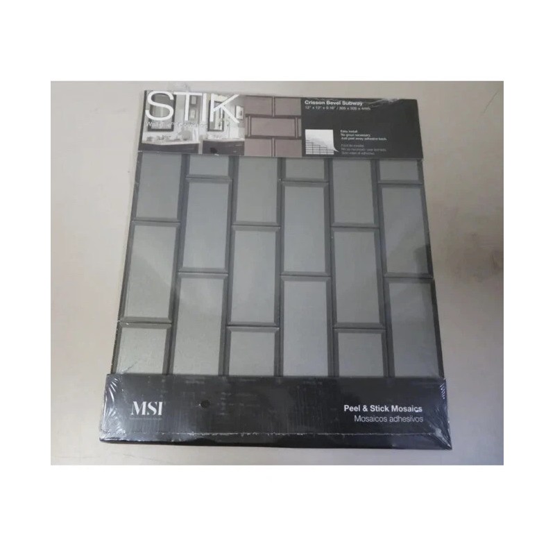 MSI Crisson Bevel Subway Peel and Stick 12" x 12"