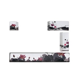 Benemate Dye-subbed PBT Spacebar Keycap, Esc Keycap Enter Keycaps,Cherry Profile keycaps for Gaming Mechanical Keyboard,DIY Keycaps, Lotus