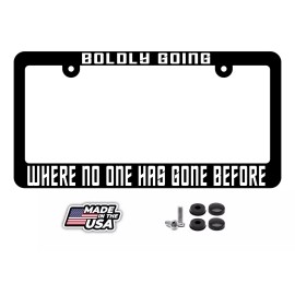 BLVD Boldly Going Where No One Has Gone Before Star Trek License Plate Frame NEW