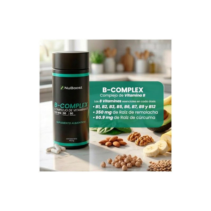 Nuboost Complejo B Completo - Vitamina B - 510 mg