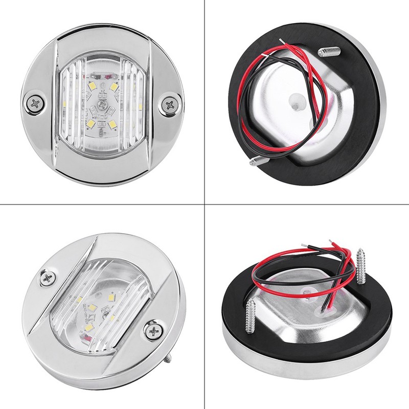12V Marine Boat Transom White LED Stainless Steel Waterproof Anchor