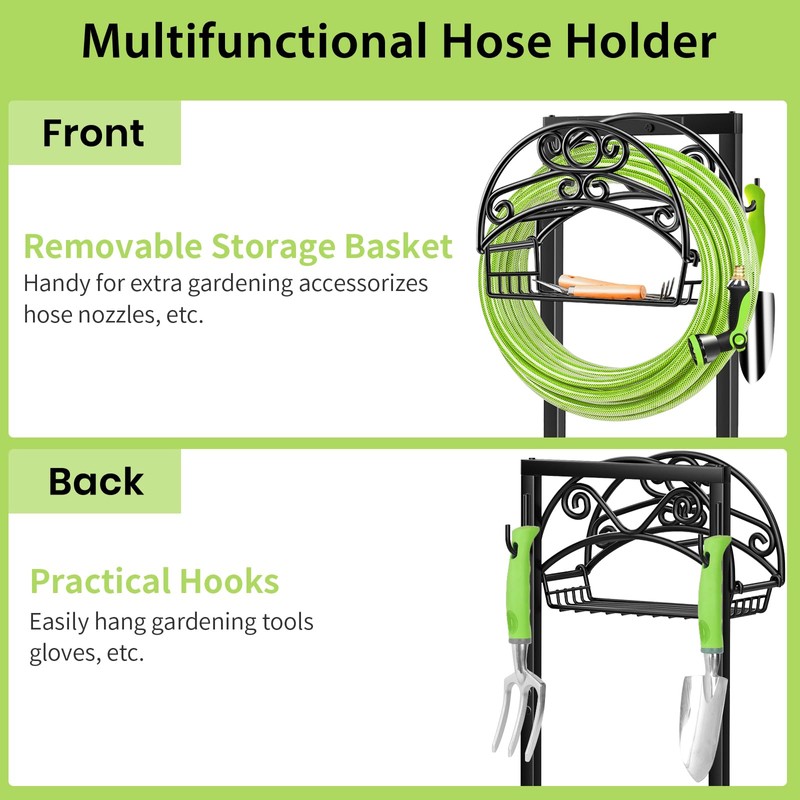 TomCare Garden Hose Holder Upgraded Water Hose Holder Heavy Duty