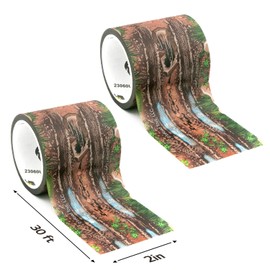 PlayTape Dirt Road Tape for Toy Cars - Sticks to Flat Surfaces, No Residue, 2-Pack of 2 in. x 30 ft. Roll