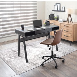 WUWEOT Office Chair Mat for Hardwood Floor, Anti-Slip Computer Gaming Chair Rug, 59 x 46.5 Inches Desk Floor Mat, Under Desk Low-Pile Rug, Hardwood/Tile Floor Protector