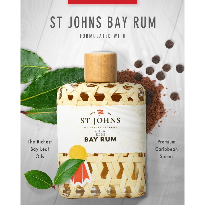 St. John Bay Rum Aftershave and Cologne | Made with