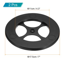 uxcell 2 Pcs Lazy Susan, 7 Inch Turntable Organizer 360 Degree Rotating Ball Bearing Turntable Organizer for Kitchen Cabinet Pantry Organization and Storage, Black