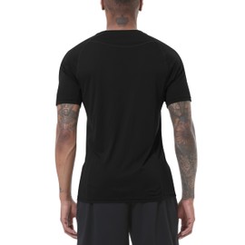 MoFiz UV Shirt Men's Water Swimming Shirt Swimming T-Shirt for Surfing Quick Drying Rash Guard Hiking Functional Shirt, Black (black 1), M